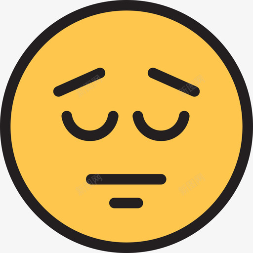 悲伤表情符号9线性颜色图标svg_新图网 https://ixintu.com 悲伤 线性颜色 表情符号9
