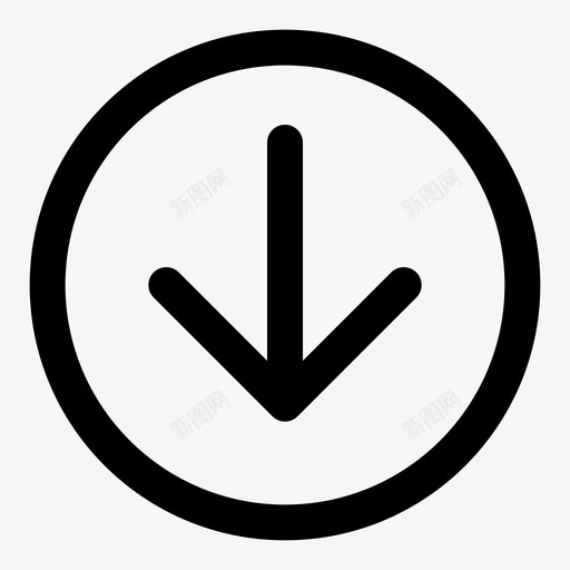 向下箭头下降图标svg_新图网 https://ixintu.com 下降 向下 标志 目的地 箭头 轮廓脂肪
