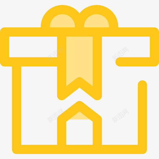 礼品电子商务10黄色图标svg_新图网 https://ixintu.com 电子商务10 礼品 黄色