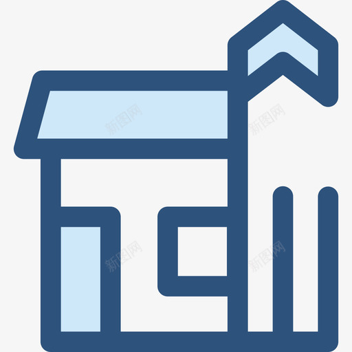 城市7号楼蓝色图标svg_新图网 https://ixintu.com 城市7号楼 蓝色