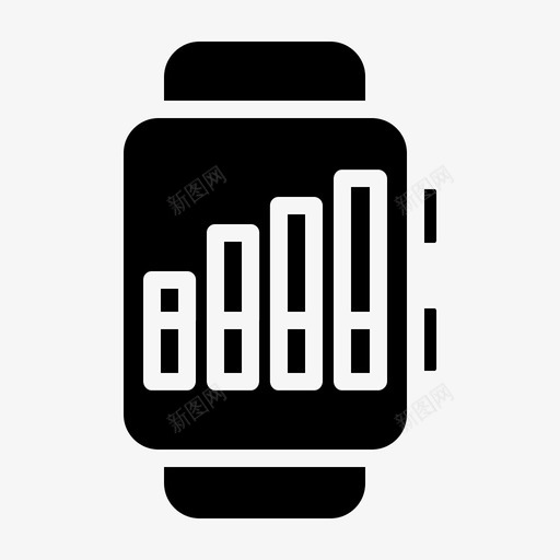 图表分析智能手表图标svg_新图网 https://ixintu.com 分析 图表 时间 智能手表