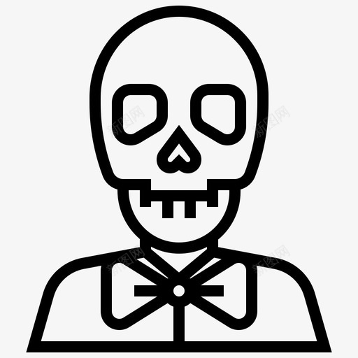 骷髅死亡恶魔图标svg_新图网 https://ixintu.com 万圣节 万圣节系列 僵尸 恶魔 死亡 骷髅