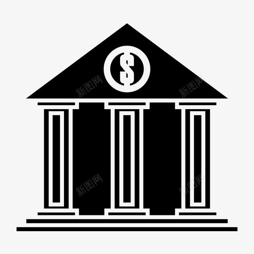 银行大楼政府图标svg_新图网 https://ixintu.com 大楼 学校 政府 银行