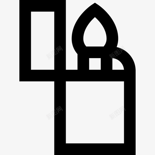 打火机野营和设备线性图标svg_新图网 https://ixintu.com 打火机 线性 野营和设备