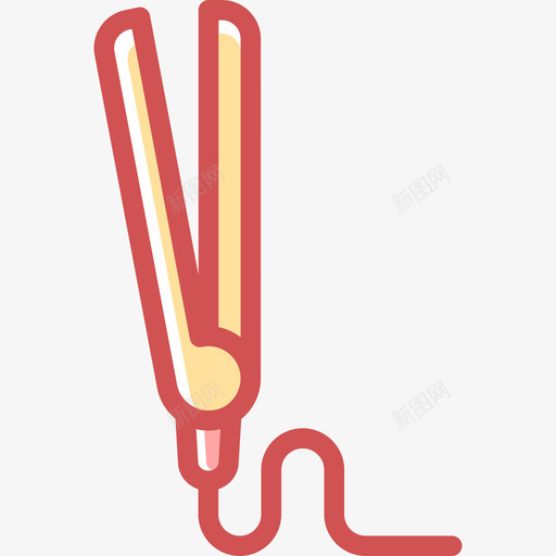 直发器时尚女性和美容套装图标svg_新图网 https://ixintu.com 女性和美容套装 时尚 直发器