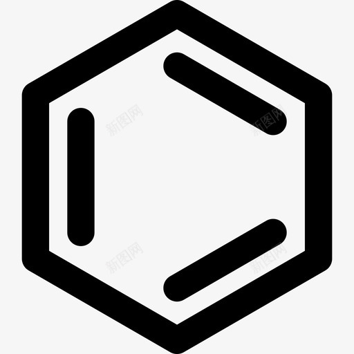 苯化学3线性图标svg_新图网 https://ixintu.com 化学3 线性 苯