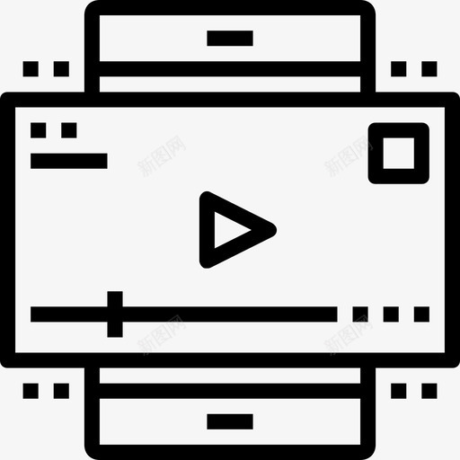智能手机商务和技术集合线性图标svg_新图网 https://ixintu.com 商务和技术集合 智能手机 线性