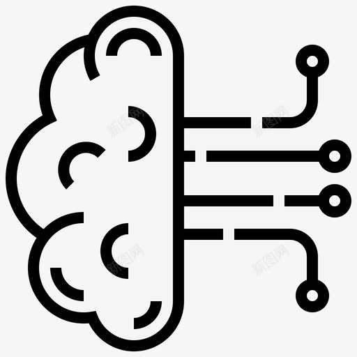 人工大脑云图标svg_新图网 https://ixintu.com 云 人工 创意 大数据线 大脑 智能
