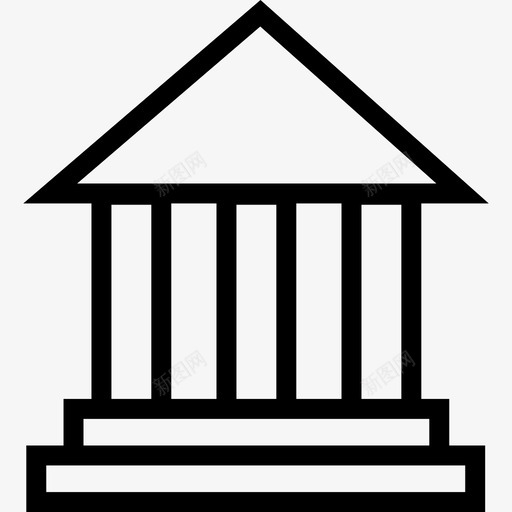 银行建筑物商业元素图标svg_新图网 https://ixintu.com 商业元素 建筑物 银行
