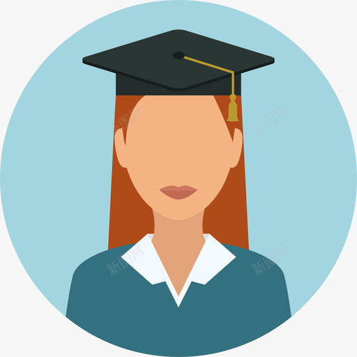 学生人物头像3圈平图标svg_新图网 https://ixintu.com 人物头像3 圈平 学生