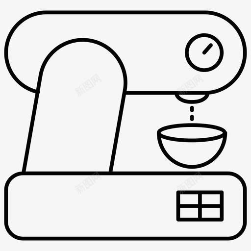 咖啡机浓缩咖啡机电子产品轮廓图标svg_新图网 https://ixintu.com 咖啡机 浓缩咖啡机 电子产品轮廓图标