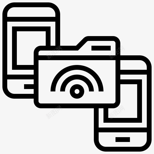 传输数据文件图标svg_新图网 https://ixintu.com 云技术线 传输 数据 文件 智能手机 移动