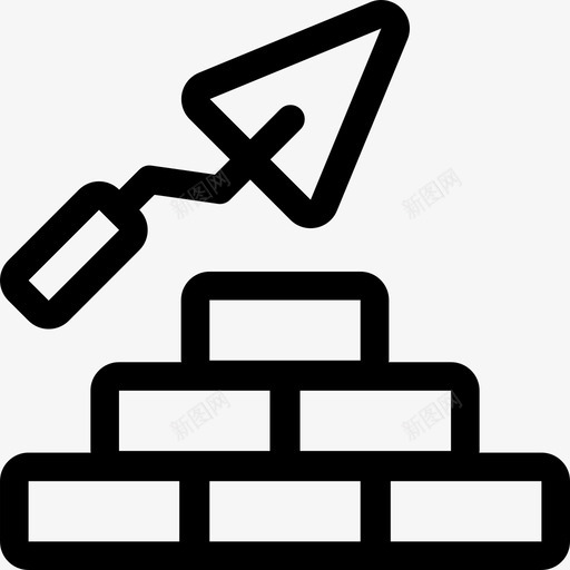 砖墙建筑图标2轮廓svg_新图网 https://ixintu.com 建筑图标2 砖墙 轮廓
