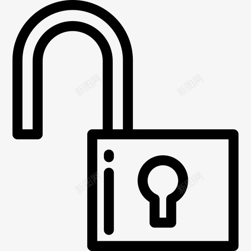 解锁腹板6线性图标svg_新图网 https://ixintu.com 线性 腹板6 解锁