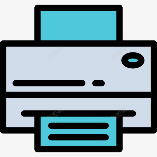 打印机文本编辑器3线性颜色图标svg_新图网 https://ixintu.com 打印机 文本编辑器3 线性颜色