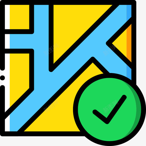 地图图钉和位置3黄色图标svg_新图网 https://ixintu.com 图钉和位置3 地图 黄色