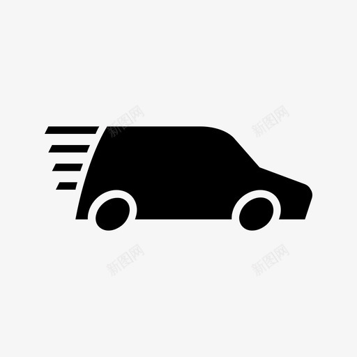 快速卡车快递货车图标svg_新图网 https://ixintu.com 快递 快速卡车 货车