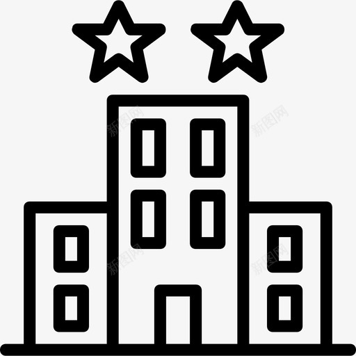 酒店酒店服务6直线图标svg_新图网 https://ixintu.com 直线 酒店 酒店服务6