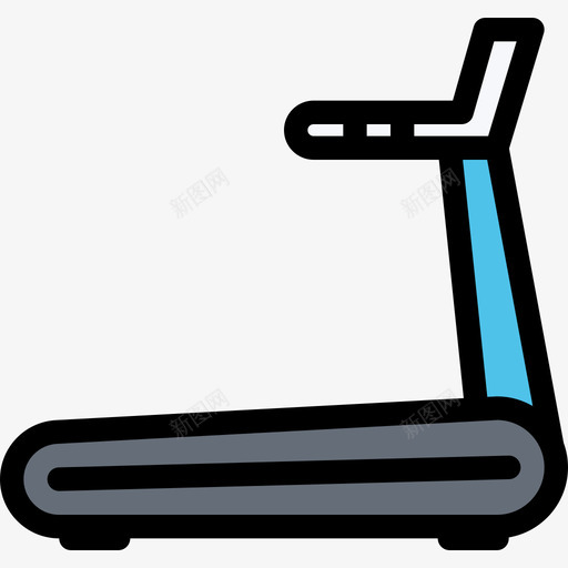 跑步机运动13彩色图标svg_新图网 https://ixintu.com 彩色 跑步机 运动13
