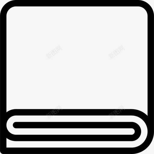 毛巾美容4直线型图标svg_新图网 https://ixintu.com 毛巾 直线型 美容4