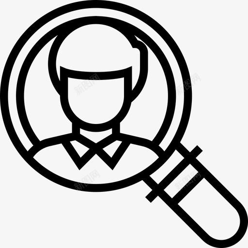 求职人力资源4直线型图标svg_新图网 https://ixintu.com 人力资源4 求职 直线型