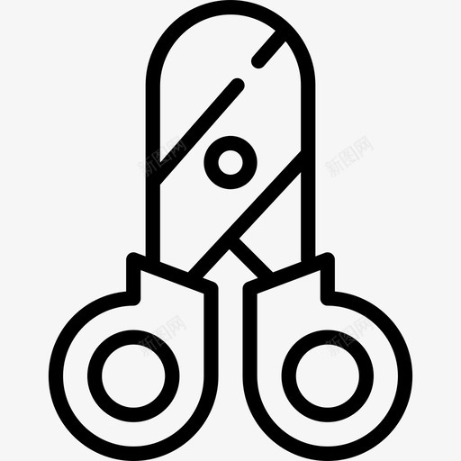 剪刀办公材料5线状图标svg_新图网 https://ixintu.com 剪刀 办公材料5 线状