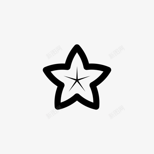 杨桃异国风味水果图标svg_新图网 https://ixintu.com 异国风味 星星 杂货店6 杨桃 水果 热带