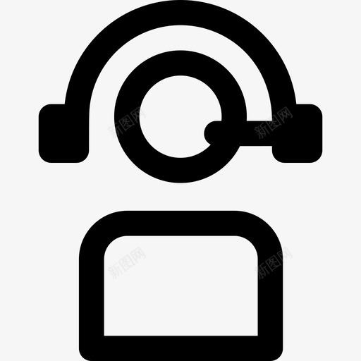 电话销售员商务和管理2直线型图标svg_新图网 https://ixintu.com 商务和管理2 电话销售员 直线型