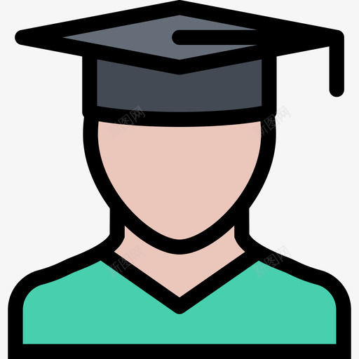 毕业学校和童年2颜色图标svg_新图网 https://ixintu.com 学校和童年2 毕业 颜色