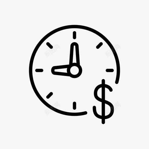 时间效率效率金钱图标svg_新图网 https://ixintu.com 效率 时间效率 生产力 财务1 金钱