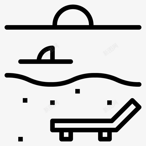 暑假海滩度假图标svg_新图网 https://ixintu.com 度假 暑假 海滩