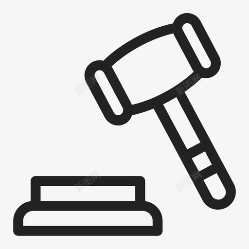 法庭木槌锤子图标svg_新图网 https://ixintu.com 审判 木槌 法官 法庭 锤子