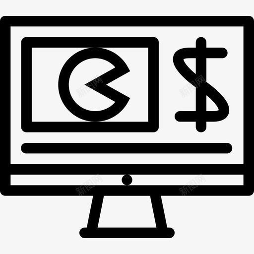 游戏商店游戏5线性图标svg_新图网 https://ixintu.com 游戏5 游戏商店 线性