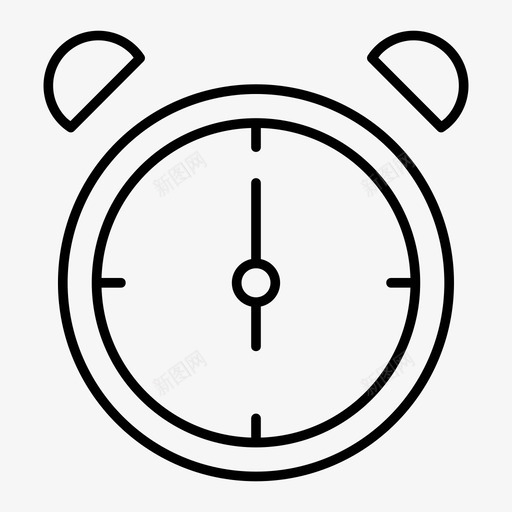 闹钟六点钟时间图标svg_新图网 https://ixintu.com 六点钟 手表 时间 闹钟