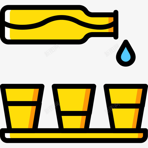水美食黄色图标svg_新图网 https://ixintu.com 水 美食 黄色