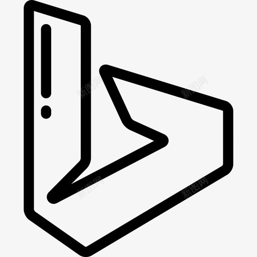 必应社交媒体8线性图标svg_新图网 https://ixintu.com 必应 社交媒体8 线性