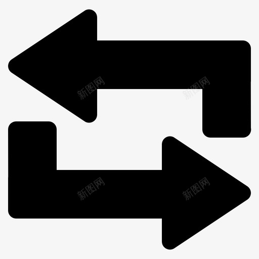 箭头重新加载回放图标svg_新图网 https://ixintu.com 回复 回放 基本箭头 箭头 重新加载