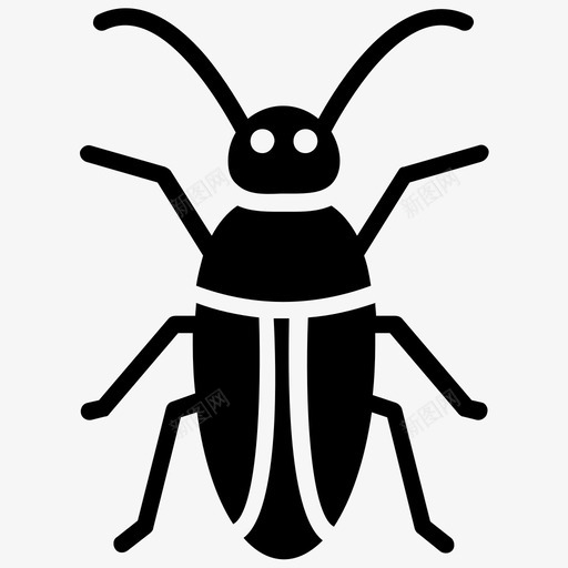 蟑螂甲虫臭虫图标svg_新图网 https://ixintu.com 昆虫 昆虫字形图标 甲虫 臭虫 蟑螂