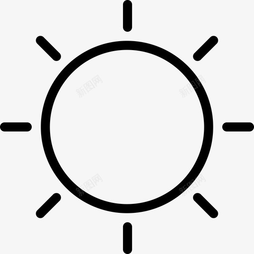 太阳24号天气直线型图标svg_新图网 https://ixintu.com 24号天气 太阳 直线型