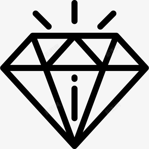 钻石时髦款式7直线型图标svg_新图网 https://ixintu.com 时髦款式7 直线型 钻石