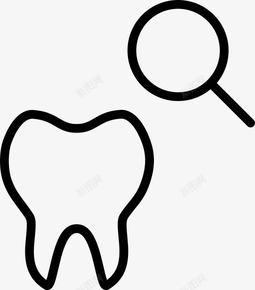 牙齿牙医发现图标svg_新图网 https://ixintu.com 健康 发现 搜索 检查 牙医 牙医瘦 牙齿