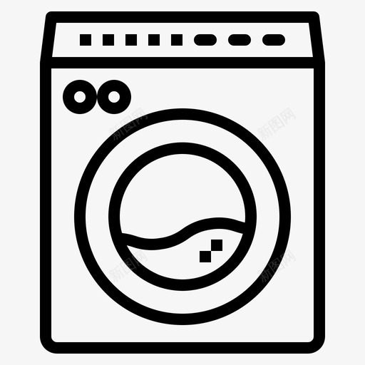洗衣机电子家用图标svg_新图网 https://ixintu.com 家用 洗衣机 电器设备 电子