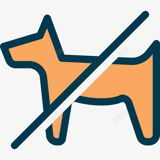 不带宠物找路直系颜色图标svg_新图网 https://ixintu.com 不带宠物 找路 直系颜色