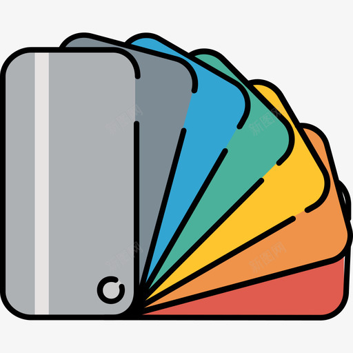 Pantone图形工具6彩色128px图标svg_新图网 https://ixintu.com Pantone 图形设计工具6 彩色128px