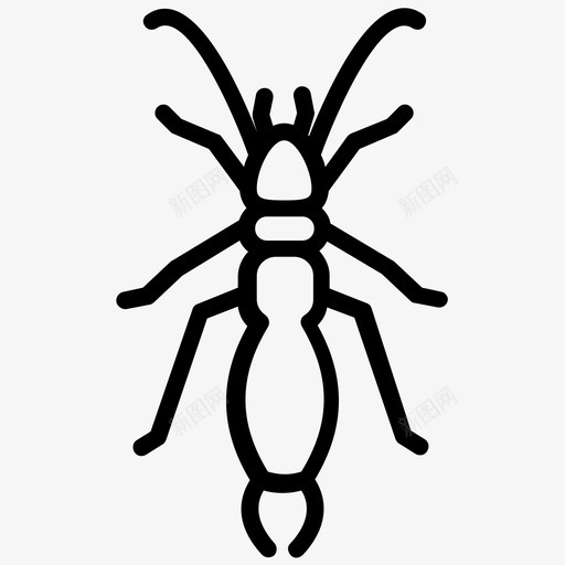 耳环蜈蚣科昆虫图标svg_新图网 https://ixintu.com 害虫 无脊椎动物 昆虫 昆虫线图标 耳环 蜈蚣科