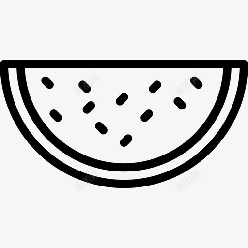 西瓜美食3线性图标svg_新图网 https://ixintu.com 线性 美食3 西瓜