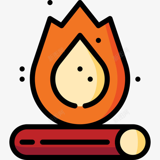 BonfireHoli2线性颜色图标svg_新图网 https://ixintu.com Bonfire Holi2 线性颜色