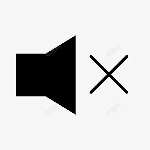 扬声器关闭音乐静音图标svg_新图网 https://ixintu.com 声音 扬声器关闭 日常平面图标 静音 音乐 音调 音量