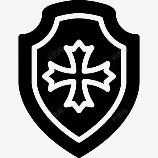 盾牌中世纪填充物图标svg_新图网 https://ixintu.com 中世纪 填充物 盾牌