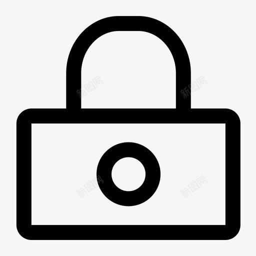 锁钥匙孔保险箱图标svg_新图网 https://ixintu.com 保安 保险箱 钥匙孔 锁